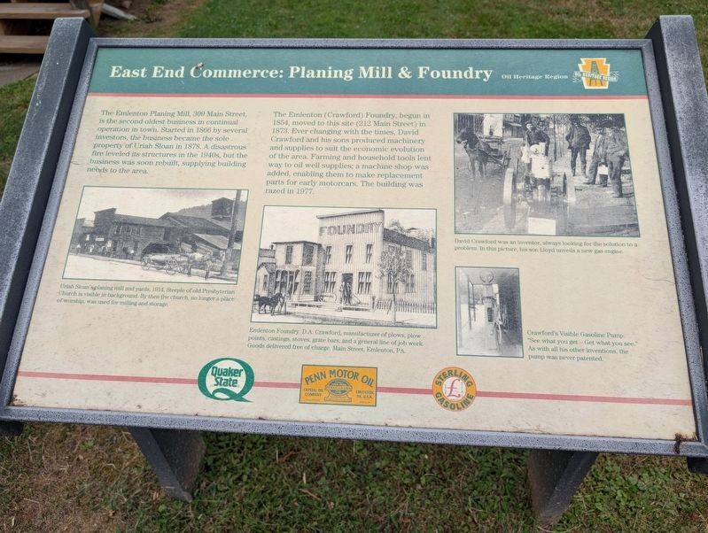 East End Commerce: Planing Mill & Foundry Marker image. Click for full size.