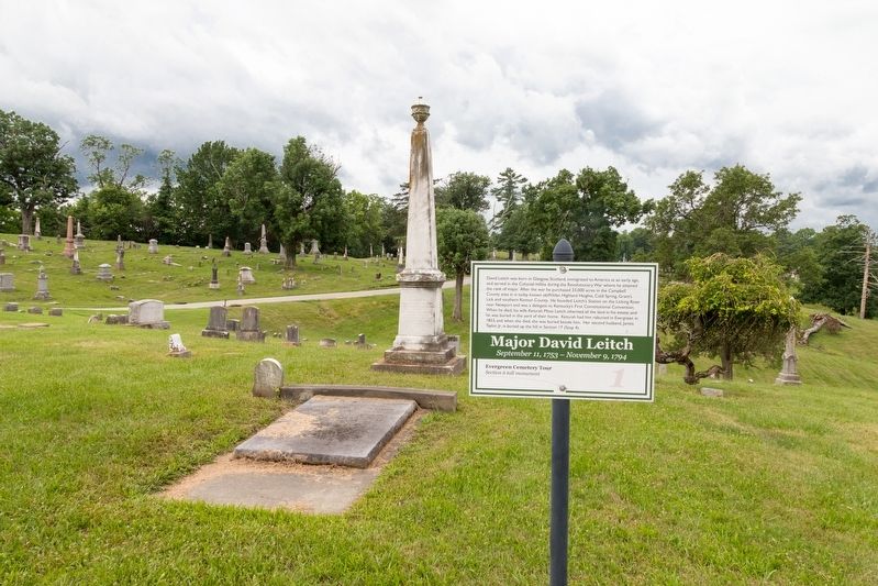 Major David Leitch Marker, Gravestone, and Monument image. Click for full size.