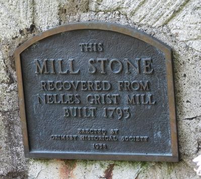 This Millstone Recovered From Nelles Grist Mill - Marker image. Click for full size.