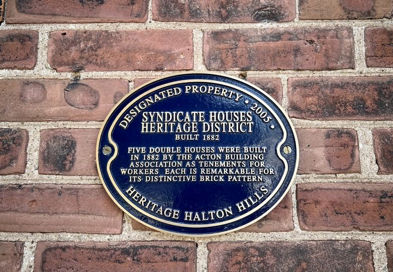 Syndicate Houses Heritage District Marker image. Click for full size.
