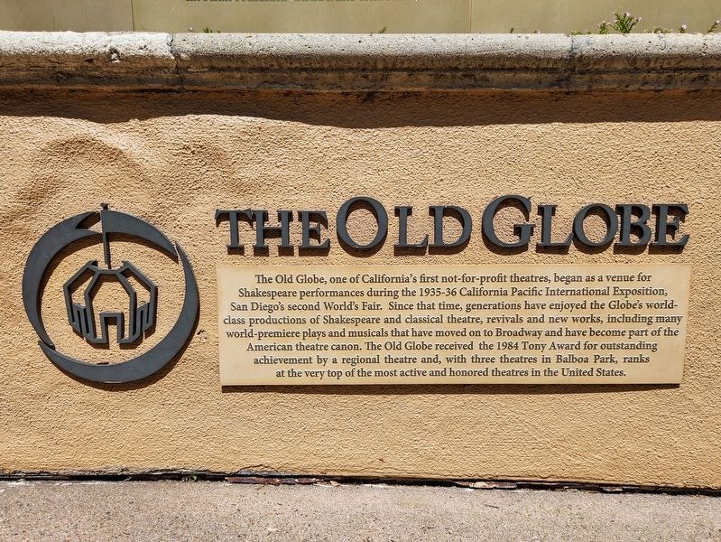The Old Globe Marker image. Click for full size.