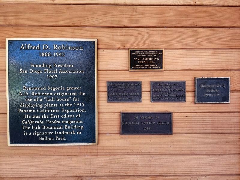 The Botanical Building Interior plaques image. Click for full size.