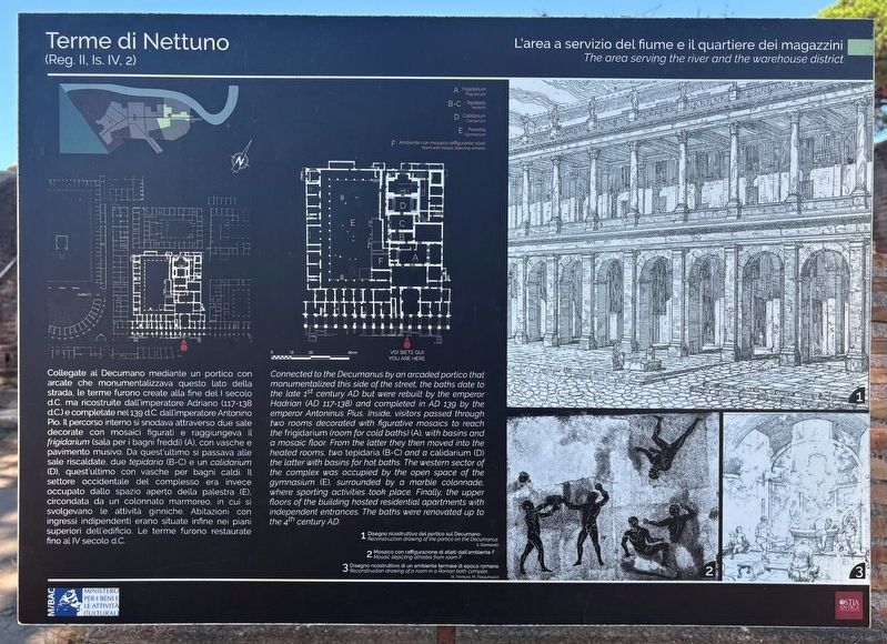 Terme di Nettuno / Baths of Neptune Marker image. Click for full size.