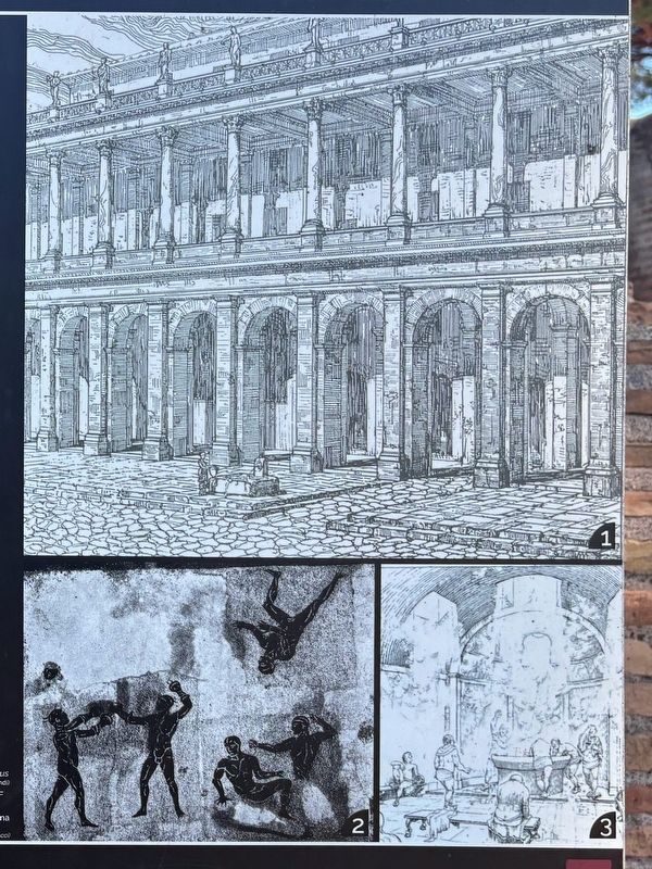 Close-up of the depictions of the baths on the marker image. Click for full size.