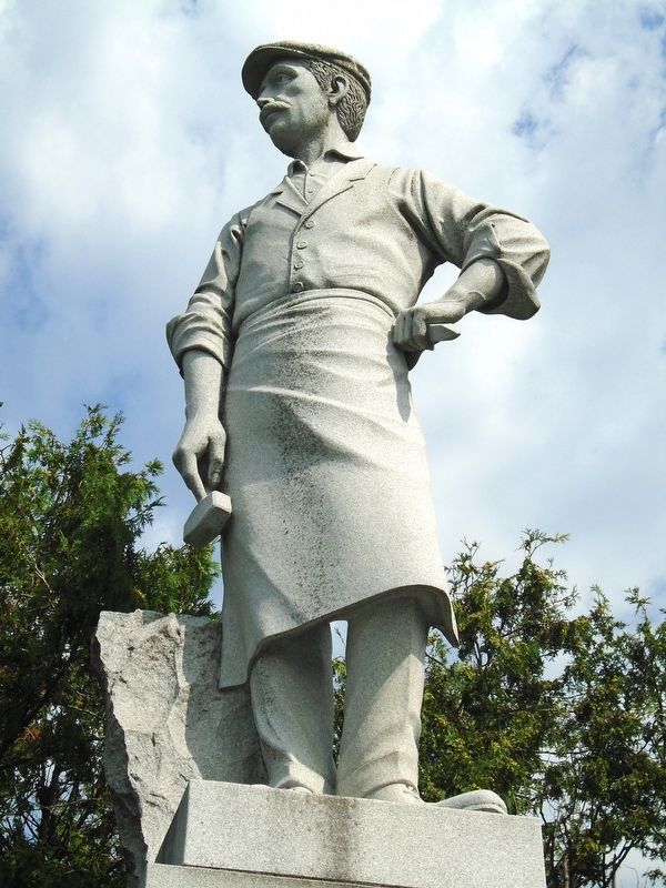 Italian-American Monument Stonecutter Statue image. Click for full size.