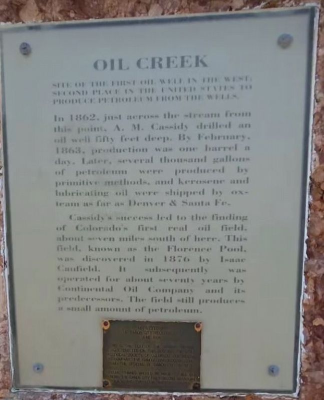 Oil Creek Marker image. Click for full size.