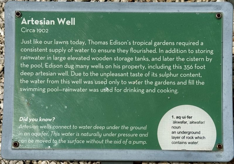 Artesian Well Marker image. Click for full size.