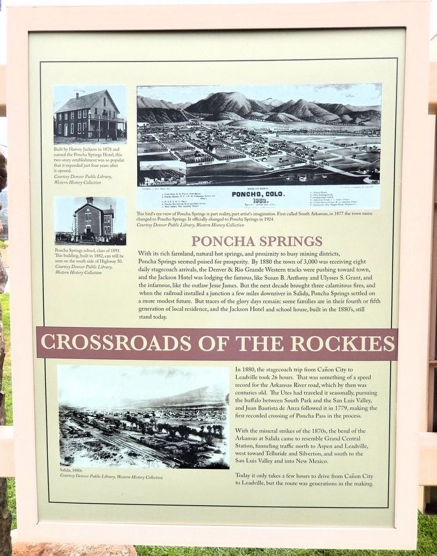 Crossroads of the Rockies Marker image. Click for full size.