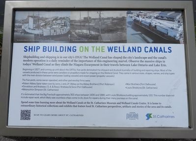 Ship Building On The Welland Canal - Marker. Click for full size. Ship Building On The Welland Canal - Marker image. Click for full size.