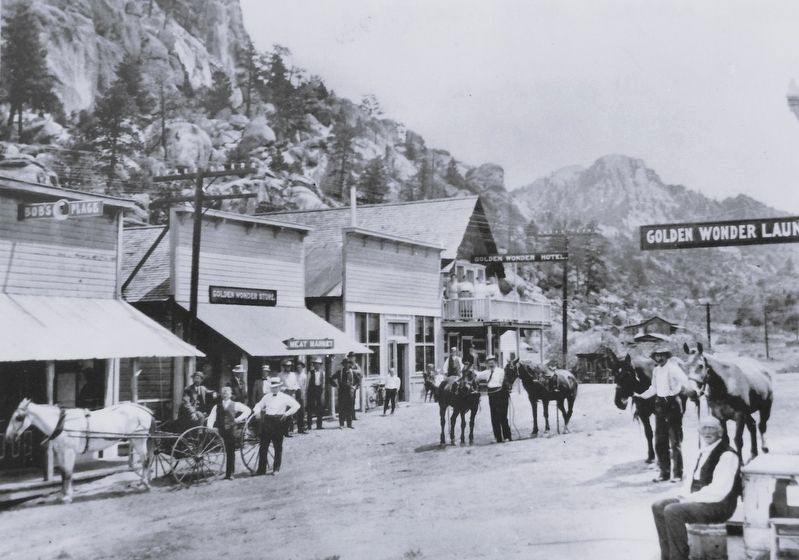 Marker detail: Turret, Colorado c. 1900 image. Click for full size.