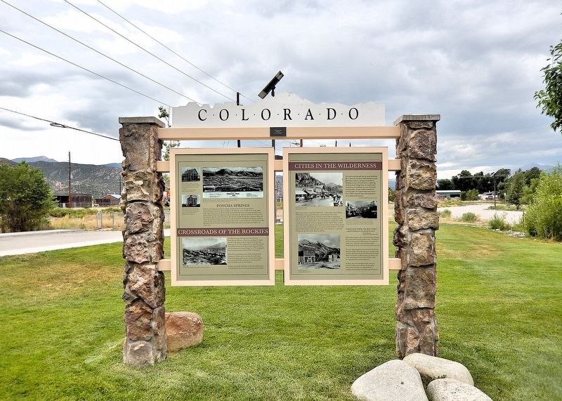 Poncha Springs Crossroads Interpretive Kiosk image. Click for full size.