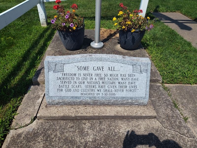 "Some Gave All..." Marker. Click for full size. "Some Gave All..." Marker image. Click for full size.