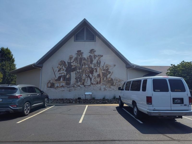 Sgraffito: Immigrants Arriving in the New World Marker. Click for full size. Sgraffito: Immigrants Arriving in the New World Marker image. Click for full size.