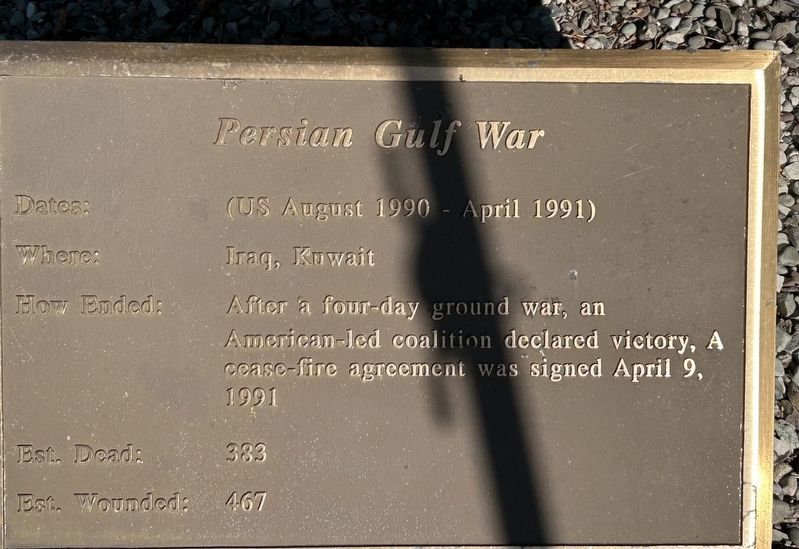 Persian Gulf War Marker image. Click for full size.