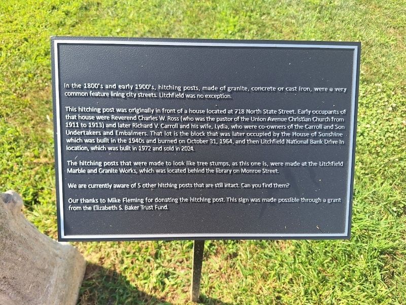 Hitching Posts Marker. Click for full size. Hitching Posts Marker image. Click for full size.