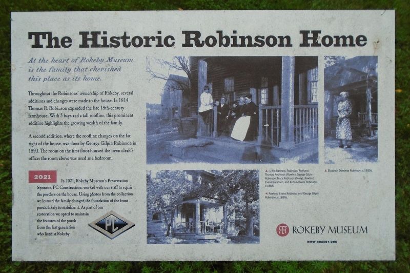 The Historic Robinson Home Marker image. Click for full size.