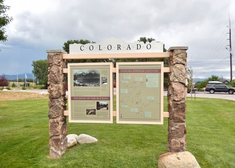 Poncha Springs Crossroads Interpretive Kiosk image. Click for full size.