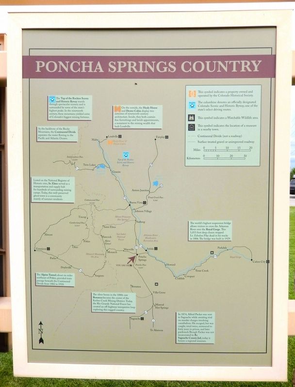Poncha Springs Country Marker image. Click for full size.