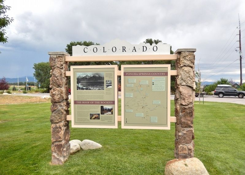Poncha Springs Crossroads Interpretive Kiosk image. Click for full size.