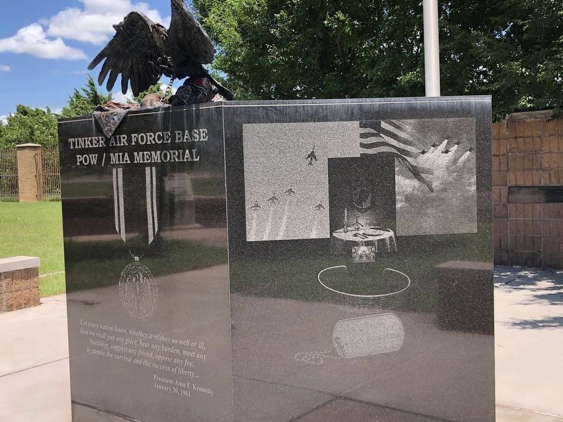 Tinker Air Force Base POW/MIA Memorial (main monument, center & right sides) image. Click for full size.