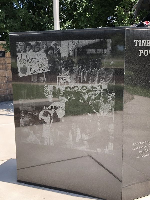 Tinker Air Force Base POW/MIA Memorial (main monument, left side) image. Click for full size.