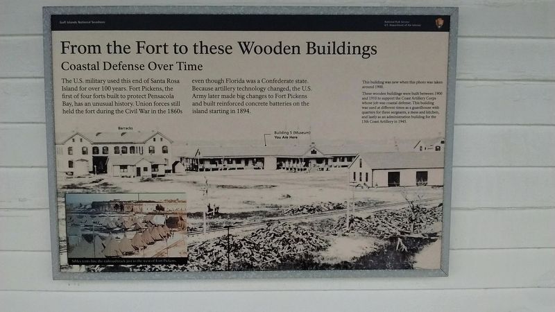 From the Fort to these Wooden Buildings Marker. Click for full size. From the Fort to these Wooden Buildings Marker image. Click for full size.
