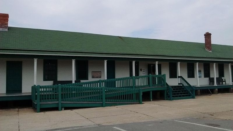From the Fort to these Wooden Buildings Marker. Click for full size. From the Fort to these Wooden Buildings Marker image. Click for full size.
