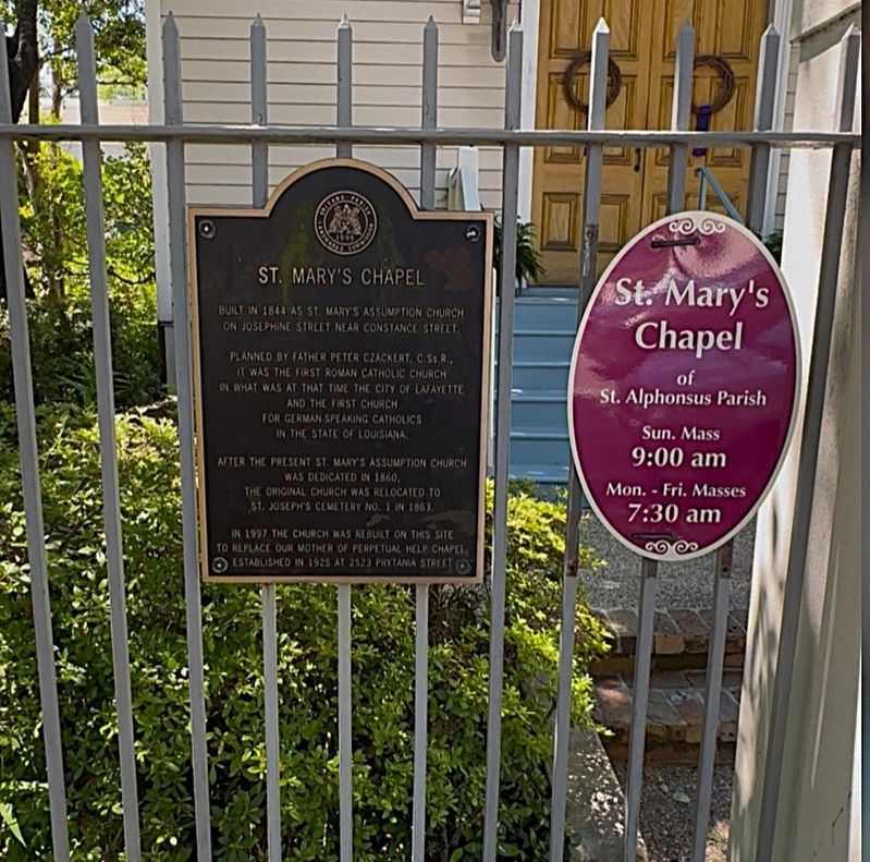 St. Mary's Chapel Marker image. Click for full size.