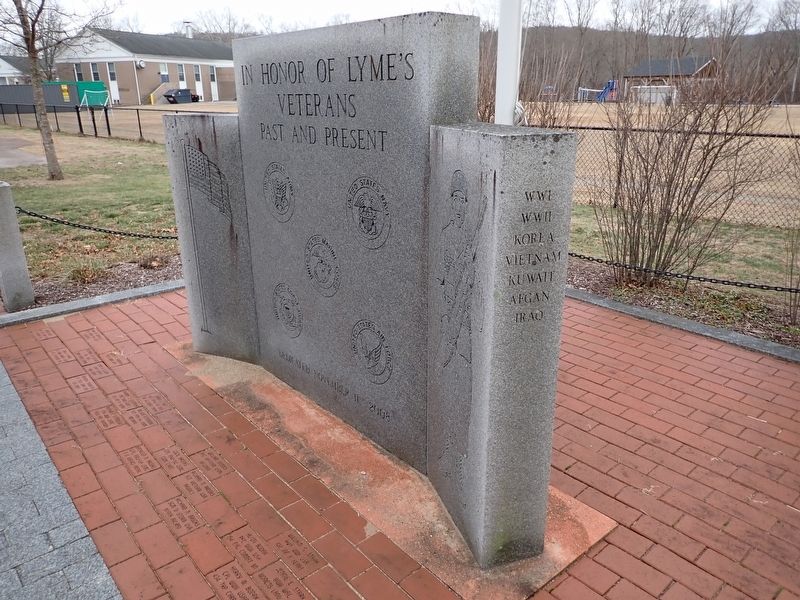 Lyme Veterans Honor Roll Marker. Click for full size. Lyme Veterans Honor Roll Marker image. Click for full size.