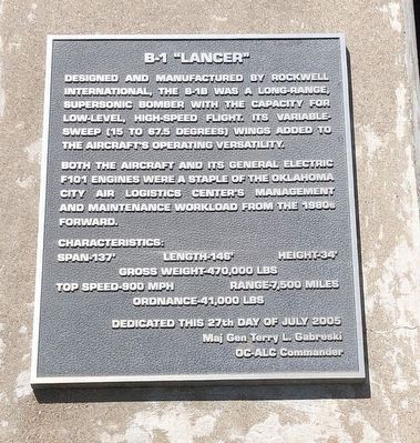 B-1 �Lancer� Marker image. Click for full size.