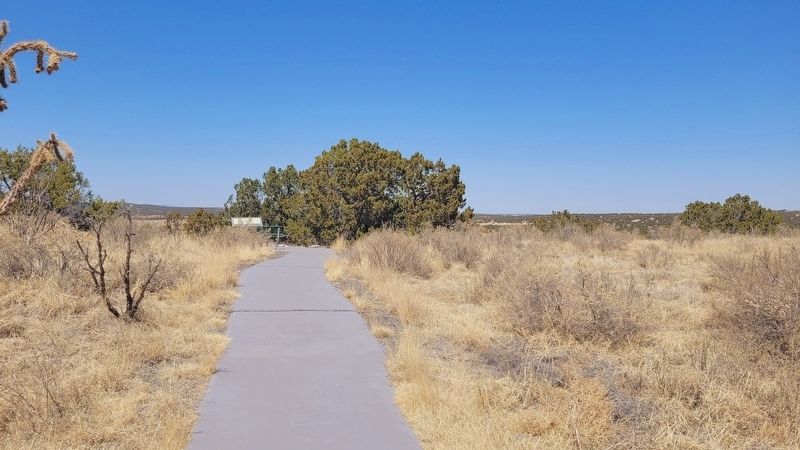 The view of the marker along the trail. Click for full size. The view of the marker along the trail image. Click for full size.