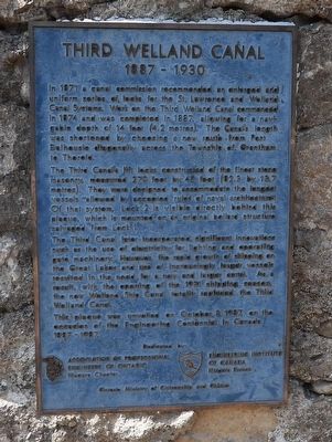Third Welland Canal 1887 - 1930 - Marker image. Click for full size.