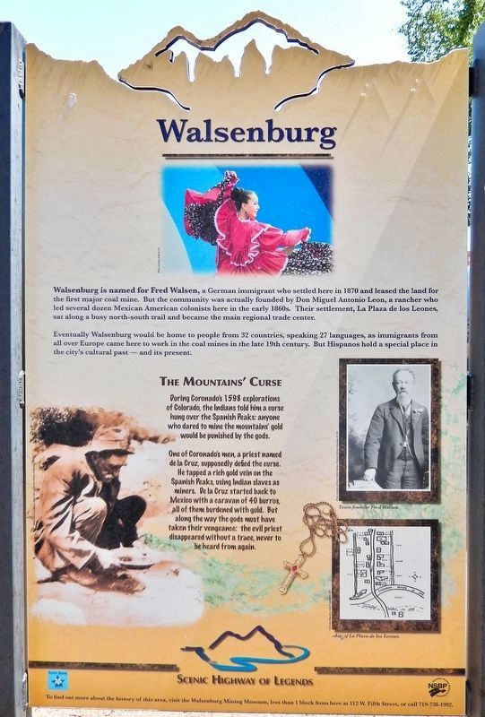 Walsenburg Marker (<i>left panel</i>) image. Click for full size.