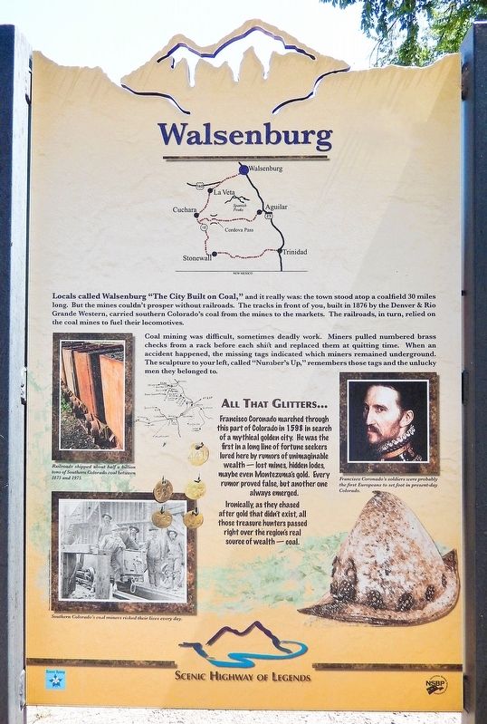 Walsenburg Marker (<i>right panel</i>) image. Click for full size.