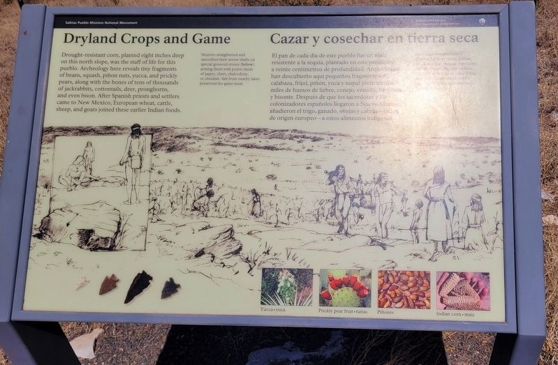 Dryland Crops and Game / Cazar y cosechar en tierra seca Marker. Click for full size. Dryland Crops and Game / Cazar y cosechar en tierra seca Marker image. Click for full size.