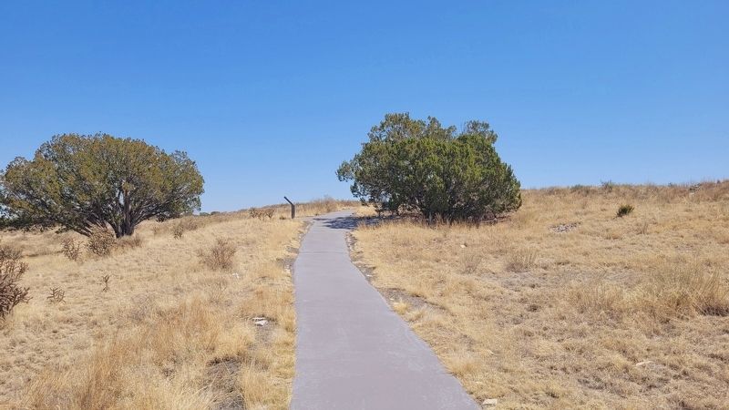 The view of the marker along the trail. Click for full size. The view of the marker along the trail image. Click for full size.