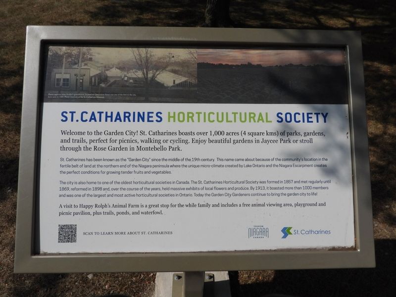 St. Catharines Horticultural Society Marker. Click for full size. St. Catharines Horticultural Society Marker image. Click for full size.
