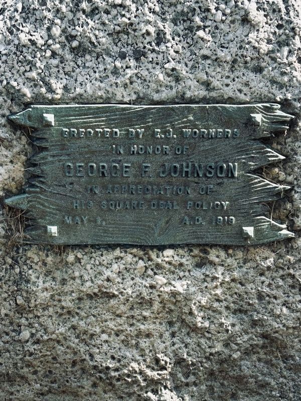 George F. Johnson Marker. Click for full size. George F. Johnson Marker image. Click for full size.