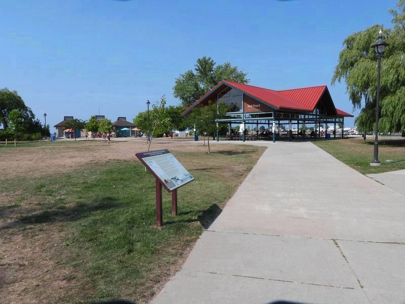 Port Dalhousie and the Niagara St. Catharines and Toronto Railway (NS&T) - Marker in context. Click for full size. Port Dalhousie and the Niagara St. Catharines and Toronto Railway (NS&T) - Marker in context image. Click for full size.