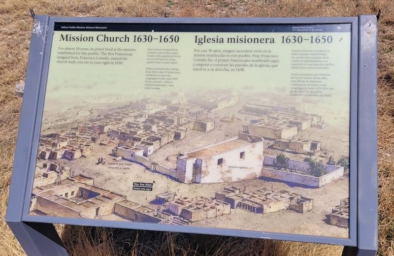 Mission Church 1630-1650 / Iglesia misionera 1630-1650 Marker. Click for full size. Mission Church 1630-1650 / Iglesia misionera 1630-1650 Marker image. Click for full size.