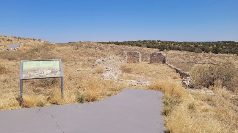 The marker and the Mission Church 1630-1650 ruins. Click for full size. The marker and the Mission Church 1630-1650 ruins image. Click for full size.