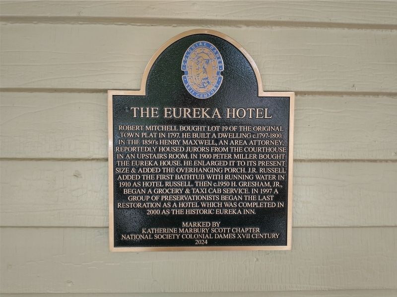The Eureka Hotel Marker. Click for full size. The Eureka Hotel Marker image. Click for full size.