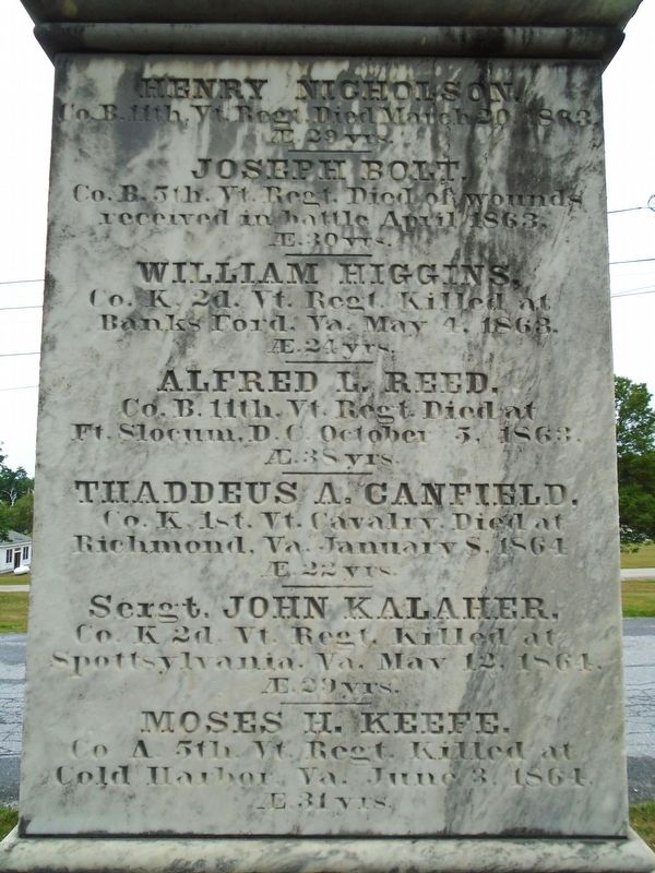 Civil War Memorial Honored Dead image. Click for full size.