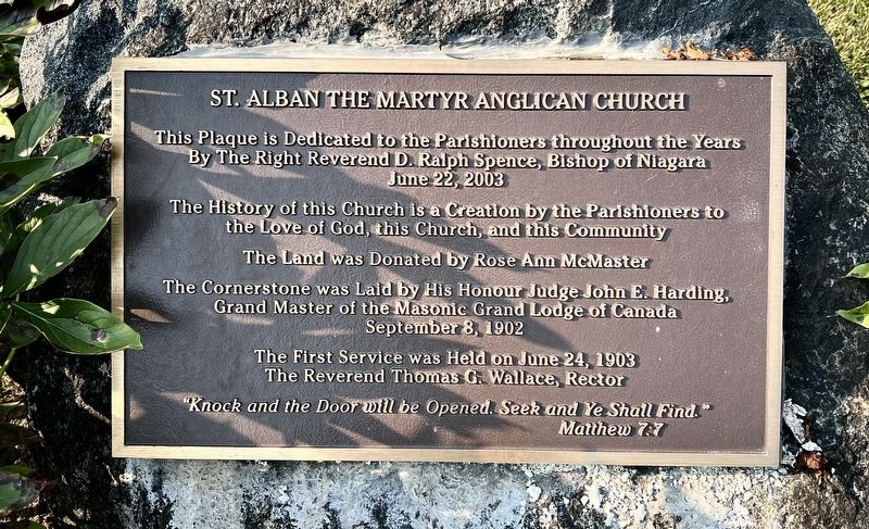 St. Alban the Martyr Anglican Church Marker image. Click for full size.