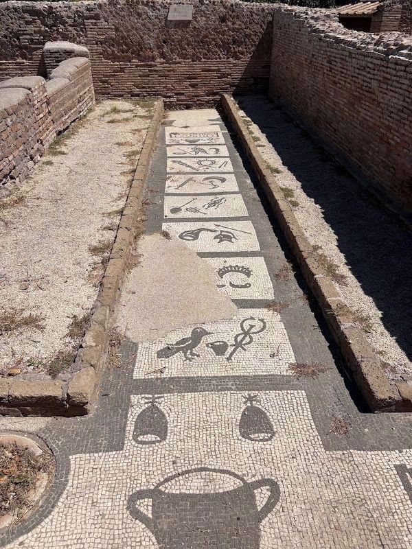 Mosaic at the Mithraeum of Felicissimus. Click for full size. Mosaic at the Mithraeum of Felicissimus image. Click for full size.