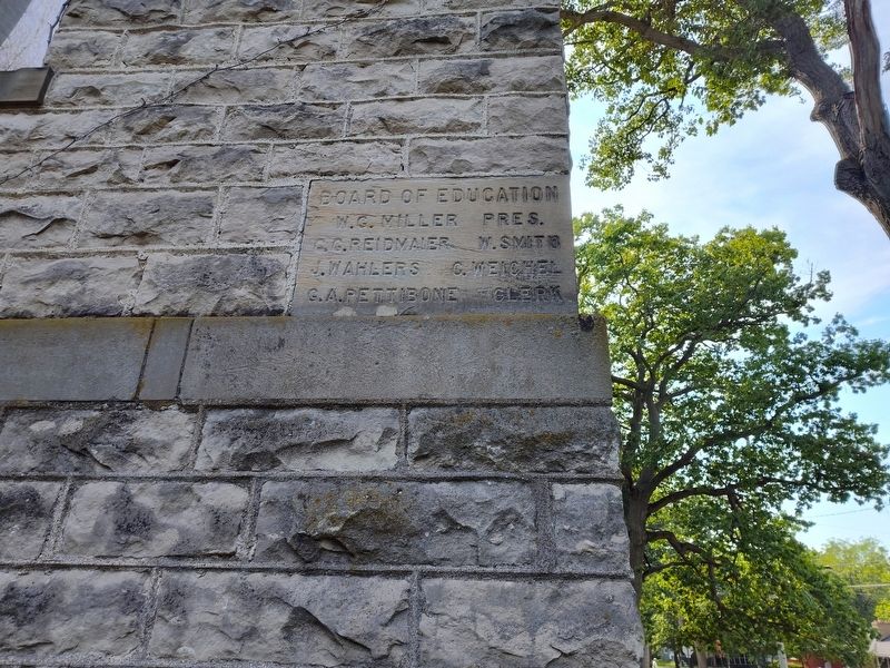 Stone School House Cornerstone image. Click for full size.