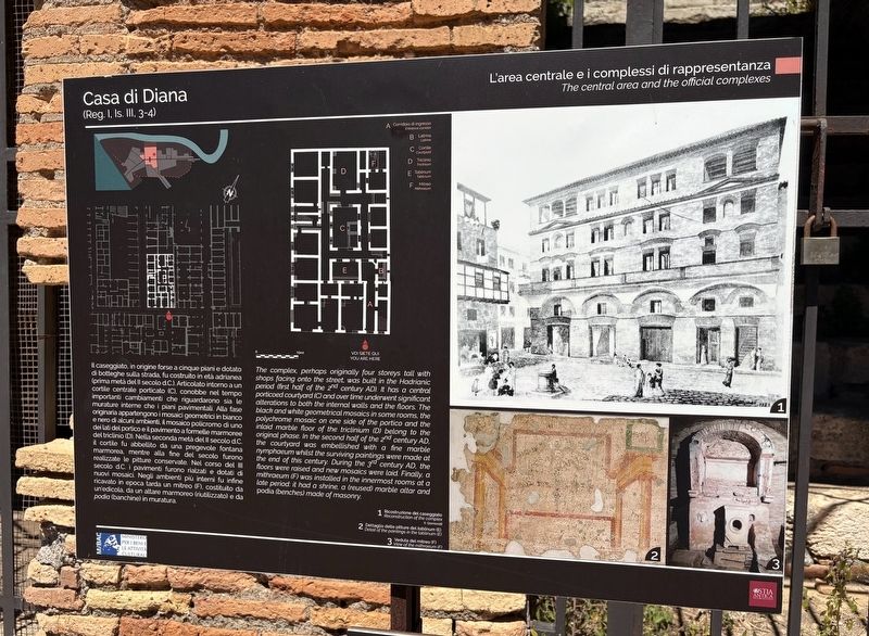 Casa di Diana / The House of Diana Marker image. Click for full size.