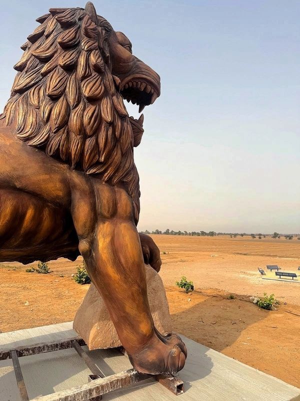 The Nir Oz Lion Marker. Click for full size. The Nir Oz Lion Marker image. Click for full size.
