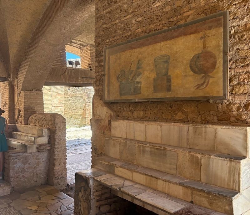 Inside ancient Ostia's "wine bar" image. Click for full size.