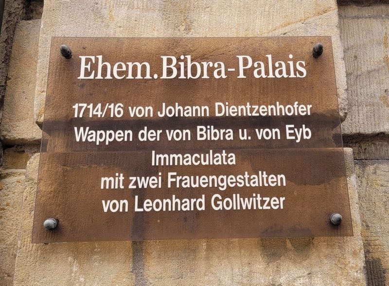 Ehem. Bibra-Palais / Former Bibra Palace Marker image. Click for full size.